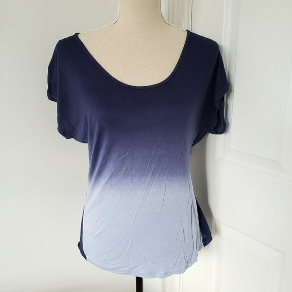 ambiance apparel blue ombre t-shirt - Picture 5 of 5